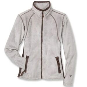 Kuhl Advokat Full-Zip Fleece Sweater Lightweight Jacket in Stone Size XL